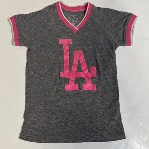 5th & Ocean MLB LA Dodgers pink tee size 6/6X